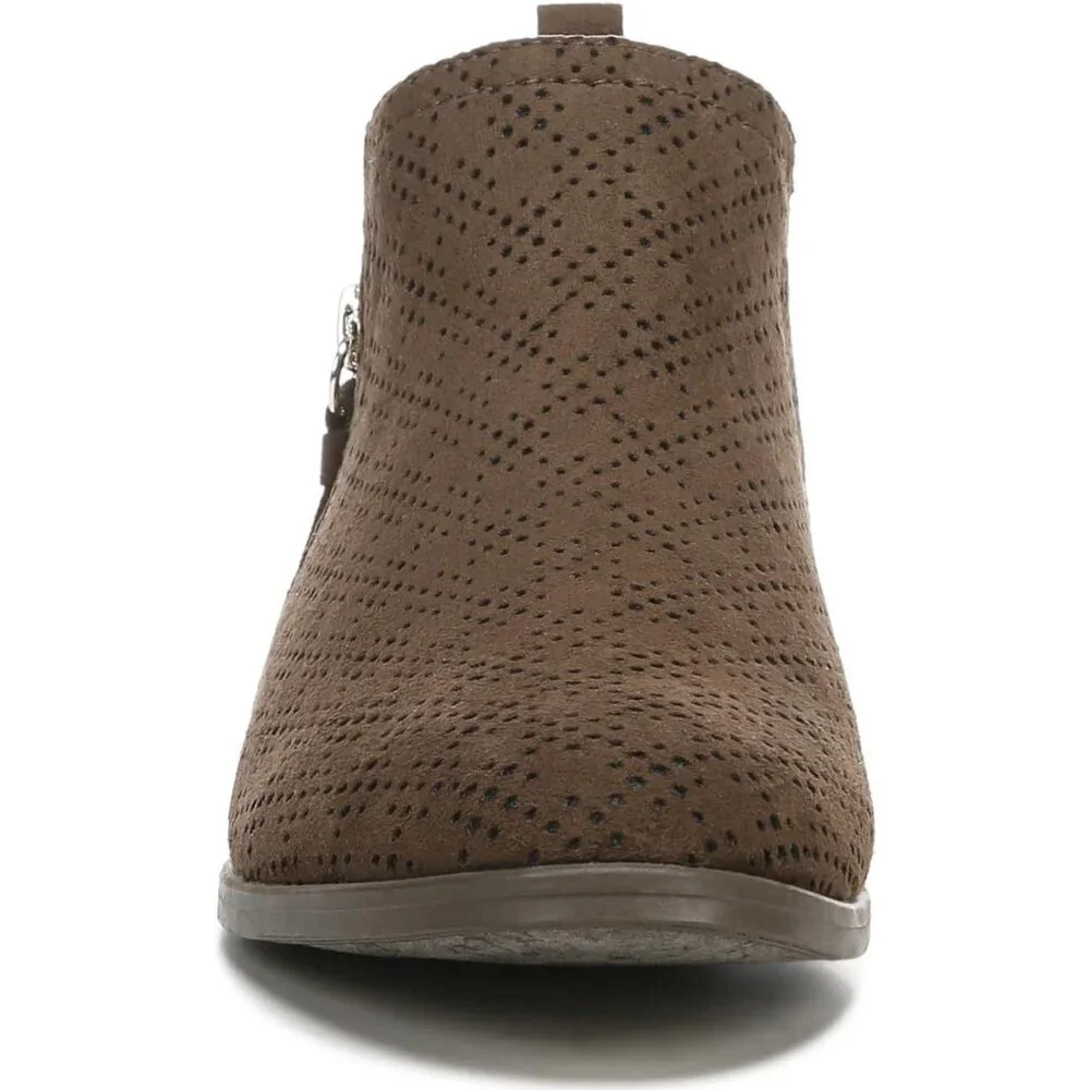 Casual Chocolate Brown Ankle Booties for Women - Eco-Crafted with Cushioning - Picture 2 of 9